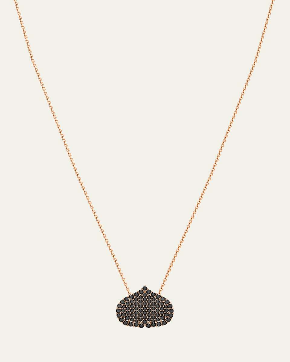 Eye Adore Black Diamond Pave Pendant Necklace, 15mm
